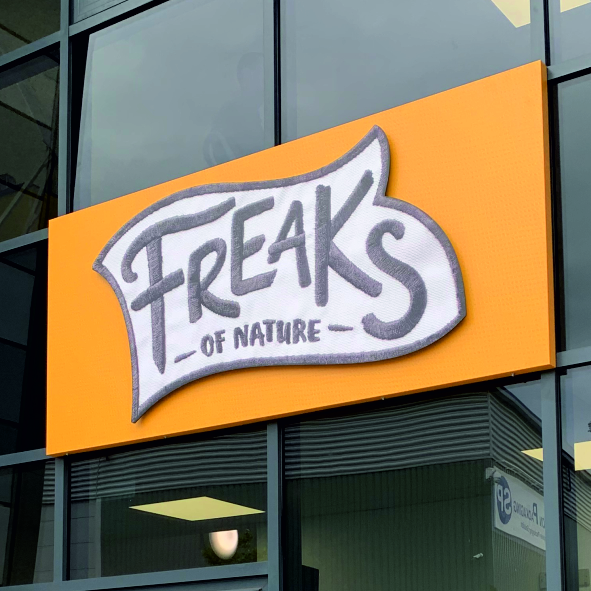 Freaks of nature printed signage