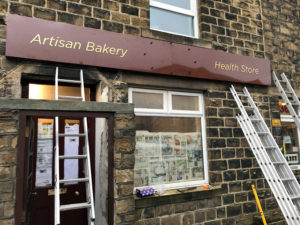 Signage at the half way point of the Fitting, just an insider to what it looked like before